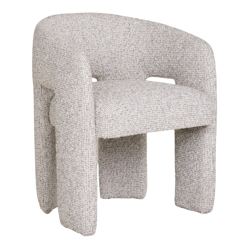 Monroe Chair – Sculpted Bouclé Dining Chair