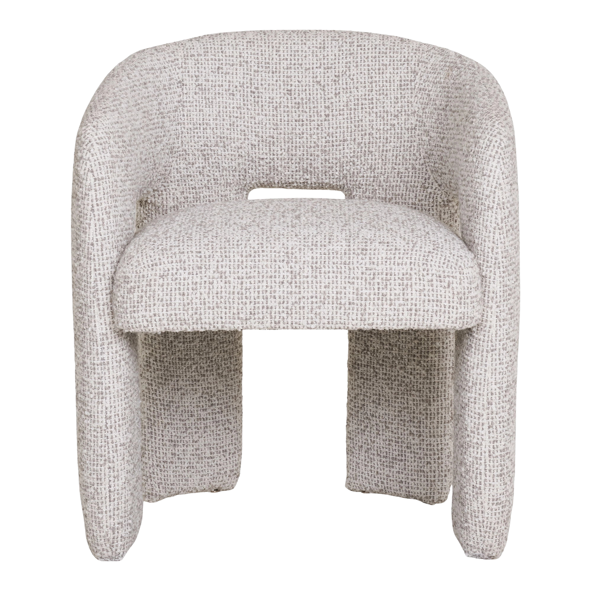 Monroe Chair – Sculpted Bouclé Dining Chair