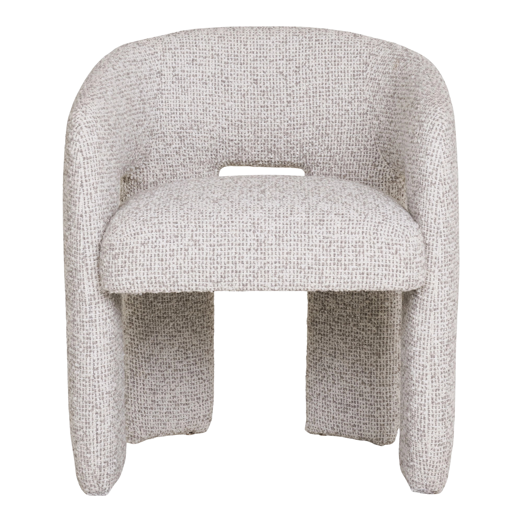 Monroe Chair – Sculpted Bouclé Dining Chair