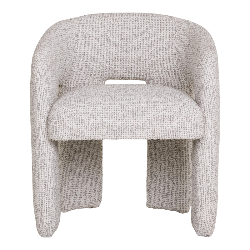 Monroe Chair – Sculpted Bouclé Dining Chair