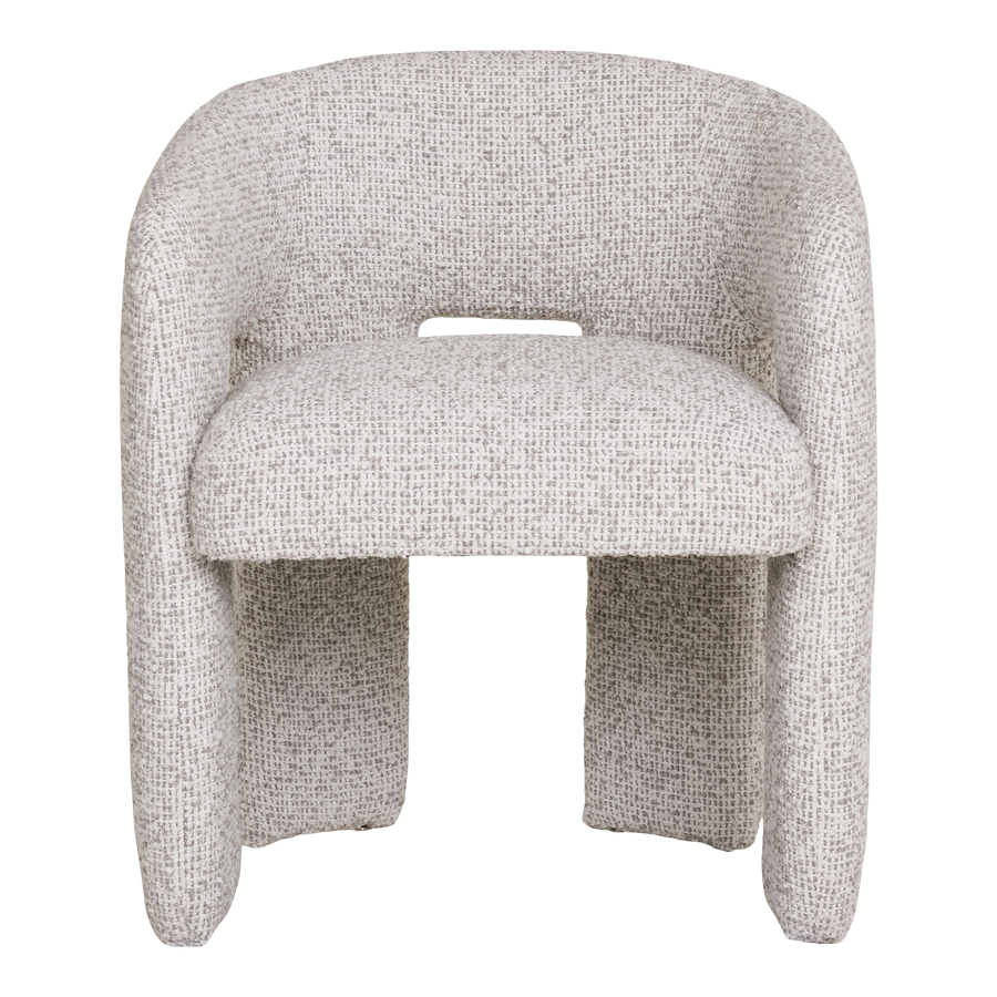 Monroe Chair – Sculpted Bouclé Dining Chair